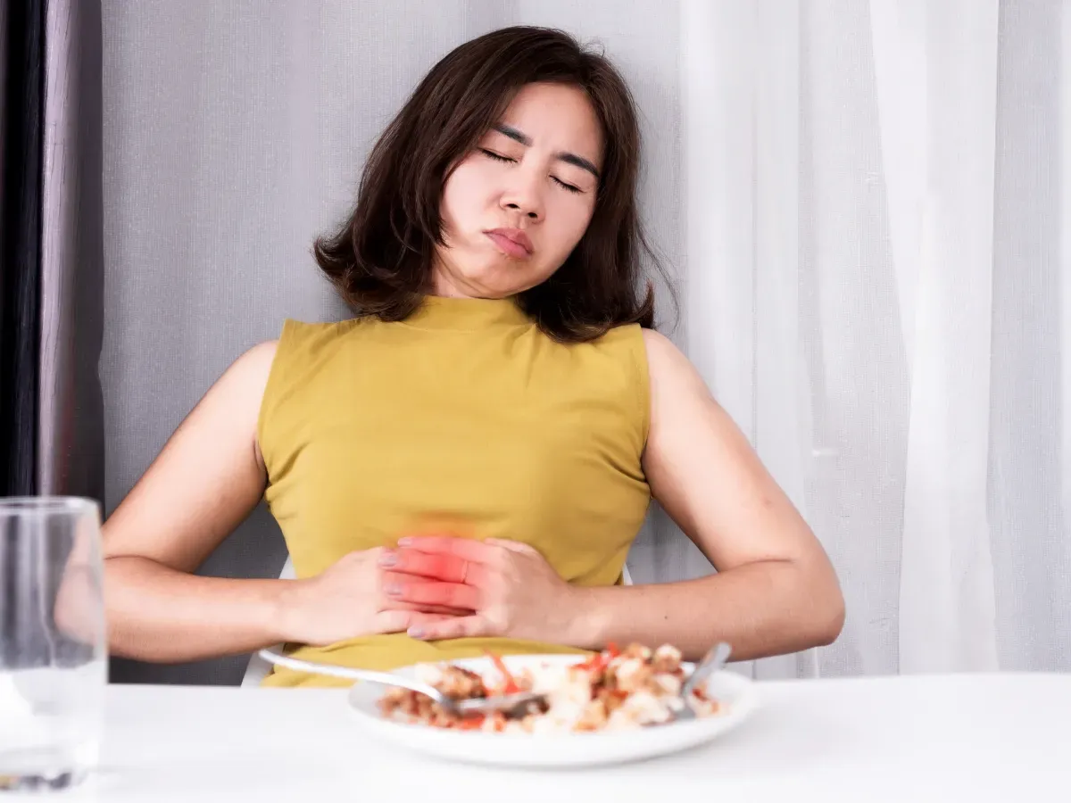 A lady with digestion problem